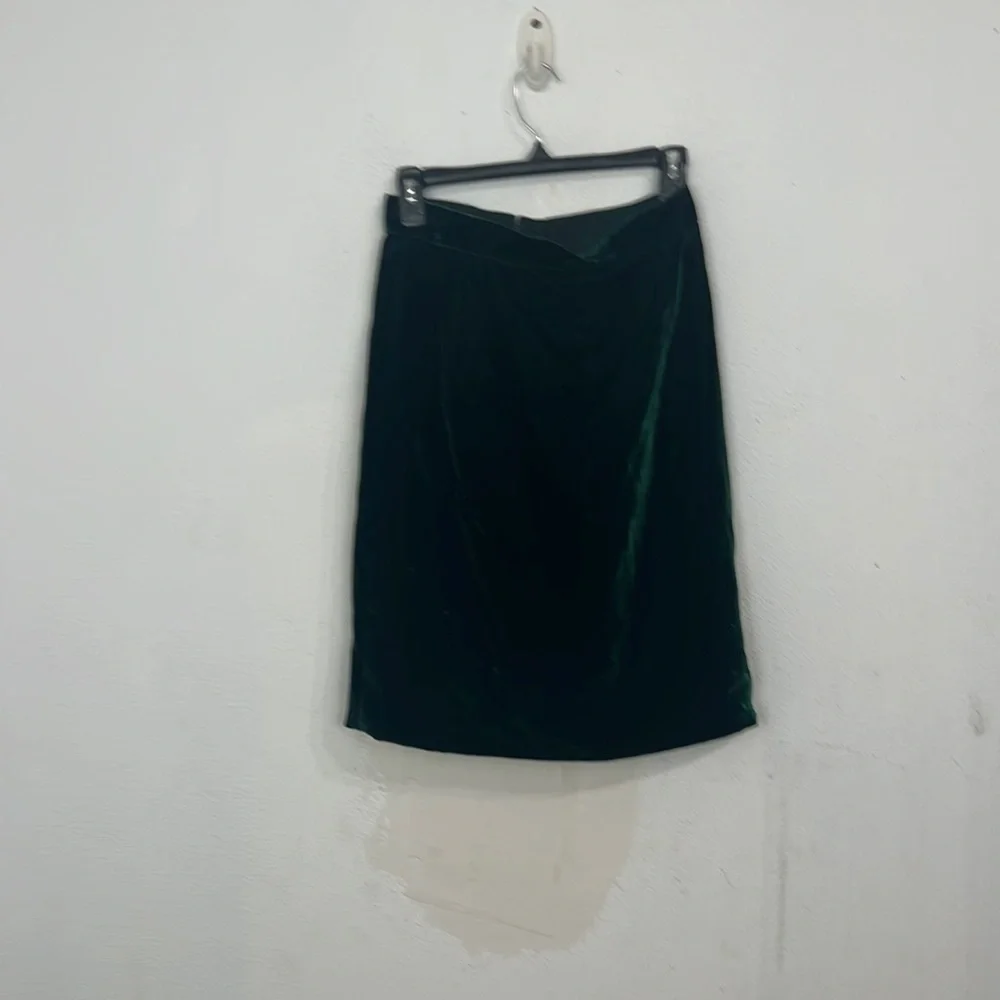 NOT FOR SALE DOLCE & GABANA green velvet midi skirt size 42 - Picture 2 of 14